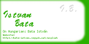 istvan bata business card